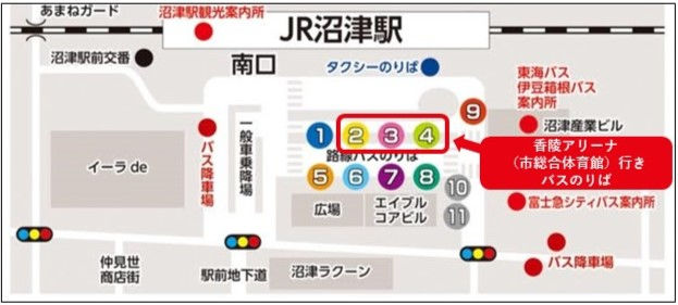 沼津駅バスのりばイメージ図