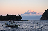 御浜岬朝焼け富士