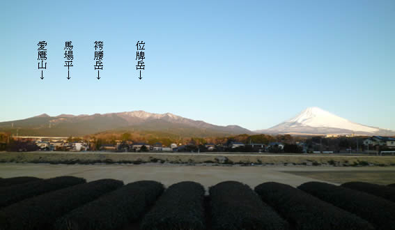 愛鷹山、馬場平、袴腰岳、位牌岳