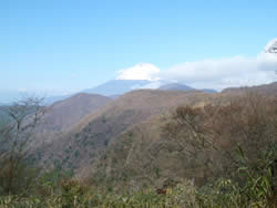 愛鷹山山頂から見える富士山