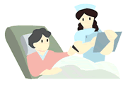 患者と看護師のイラスト