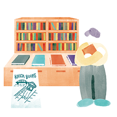 本屋　イラスト