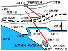 沼津御用邸記念公園周辺地図