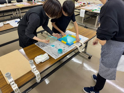 シルクスクリーンワークショップの参加者