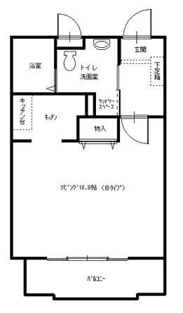 間取り図　Bタイプ（1K)