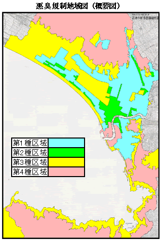 悪臭規制地域図（概要図）