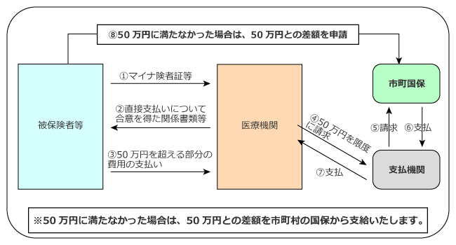 出産育児一時金直接支払制度のフロー図