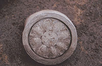 日吉廃寺軒丸瓦出土状況