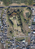 興国寺城跡全景（真上から）
