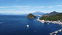 淡島と富士山2（空撮）