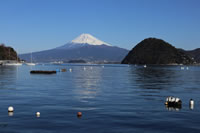 内浦長浜からの海越しの富士山