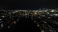 港大橋から北向き（夜景）