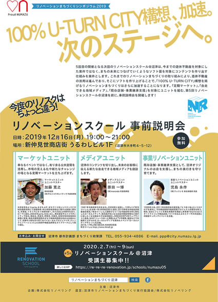 リノベーションまちづくりシンポジウム2019第二弾 ポスター