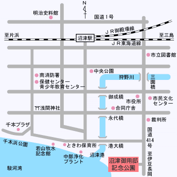 沼津御用邸記念公園案内図