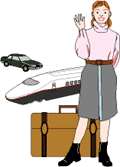 旅行の行く前の女性のイラスト