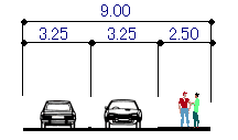 区画道路9メートル横断図