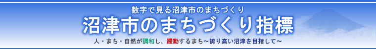 数字で見る沼津市のまちづくり　沼津市のまちづくり指標　人と環境を大切にする県東部高域拠点都市