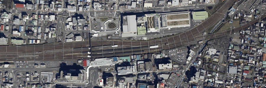 沼津駅空撮画像