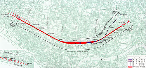 沼津駅周辺道路整備区域　地図