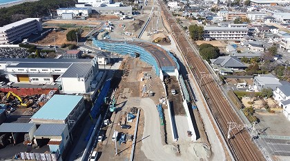 進入路を撮影した様子