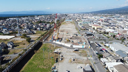 新車両基地　上空からの写真