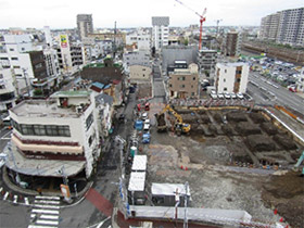 沼津駅南第一地区土地区画整理事業　あまねガード南交差点付近　平成29年撮影