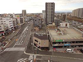 沼津駅南第一地区土地区画整理事業　あまねガード南交差点付近　令和5年撮影