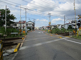 東部拠点第二地区土地区画整理事業　日吉踏切付近　令和2年撮影