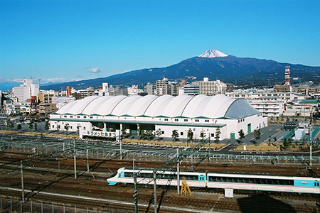 沼津駅北口の航空写真