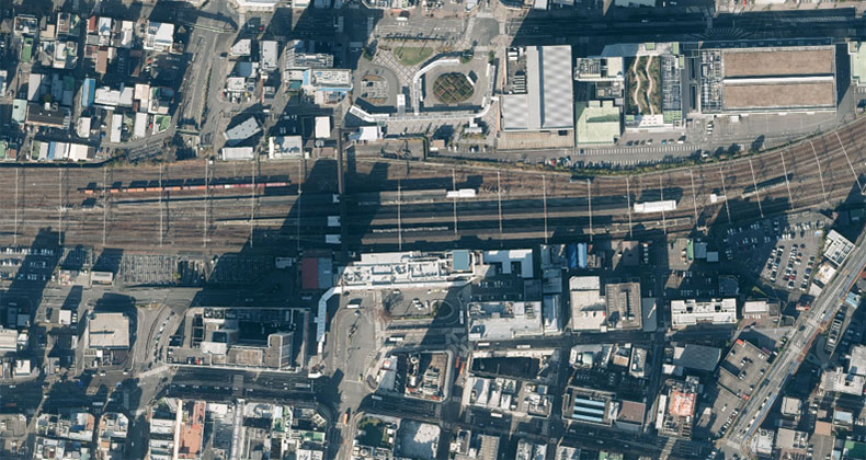令和3年撮影の沼津駅周辺 航空写真