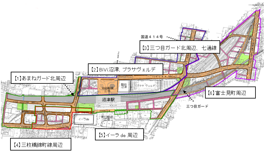 沼津駅周辺のまちの移り変わり