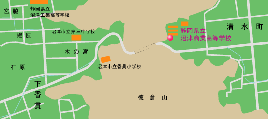 静岡県立沼津商業高校 地図