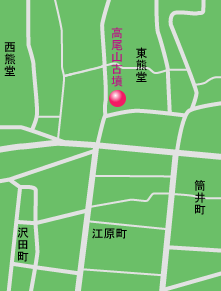 高尾山古墳　地図