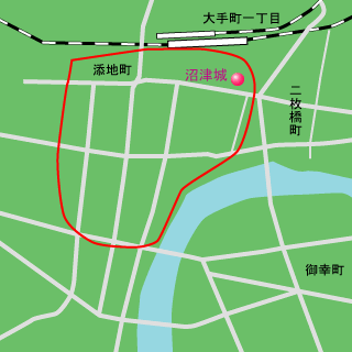 沼津城跡　地図