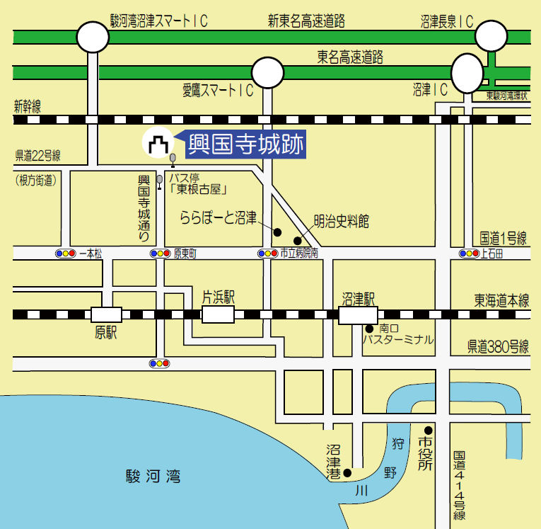 興国寺城跡案内図イラスト