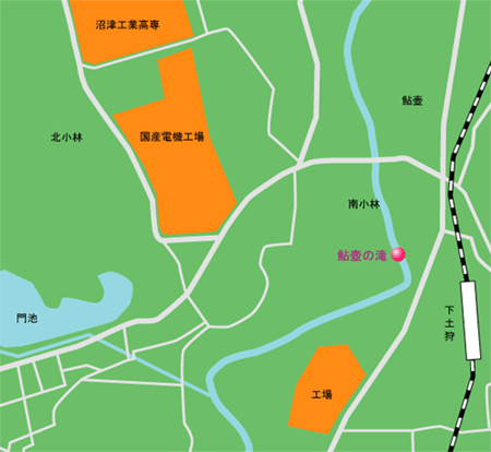 鮎壺の滝　地図