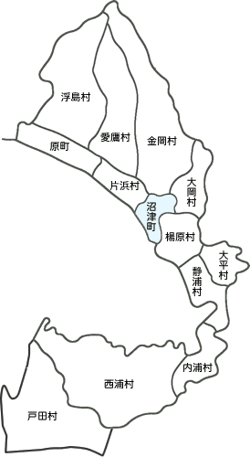沼津町の位置を示した地図
